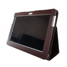 Samsung Galaxy Note 10.1 N8000 - PU Flip Stand Tablet Protective Cover Case Support Sleep Wake Function - Brown